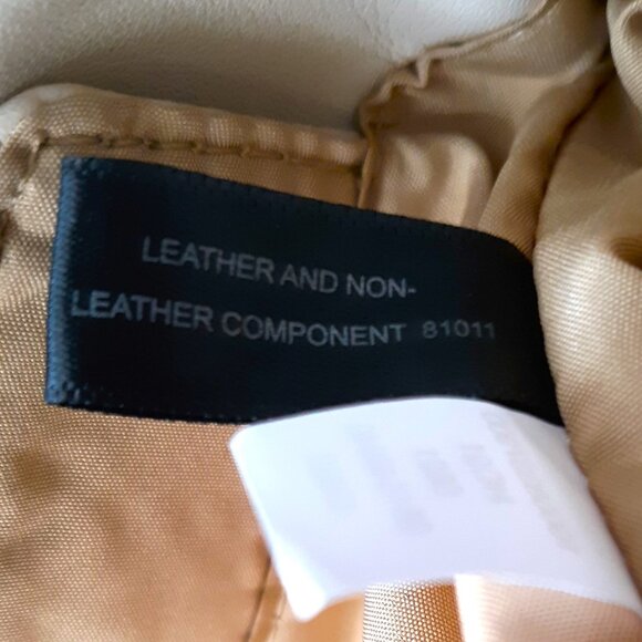 Giani Bernini Leather Shoulder Bag Off White New - Picture 11 of 13